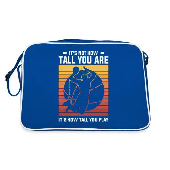 It's Not How Tall You Are It's How Tall You Play - Retro Bag - blue/white - Back