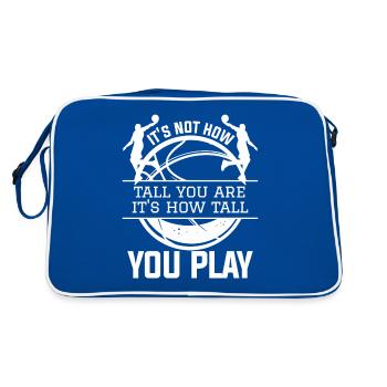 It's Not How Tall You Are It's How Tall You Play - Retro Bag - blue/white - Back