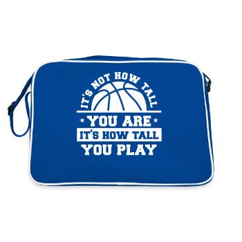 It's Not How Tall You Are It's How Tall You Play - Retro Bag - blue/white - Back