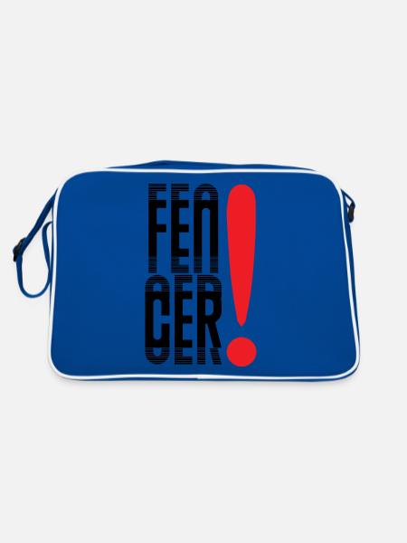 Fechten - Retro Tasche - Blau/Weiß