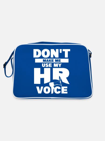 Ne me faites pas utiliser ma voix RH Ressources humaines - Sac Retro - bleu/blanc - Dos