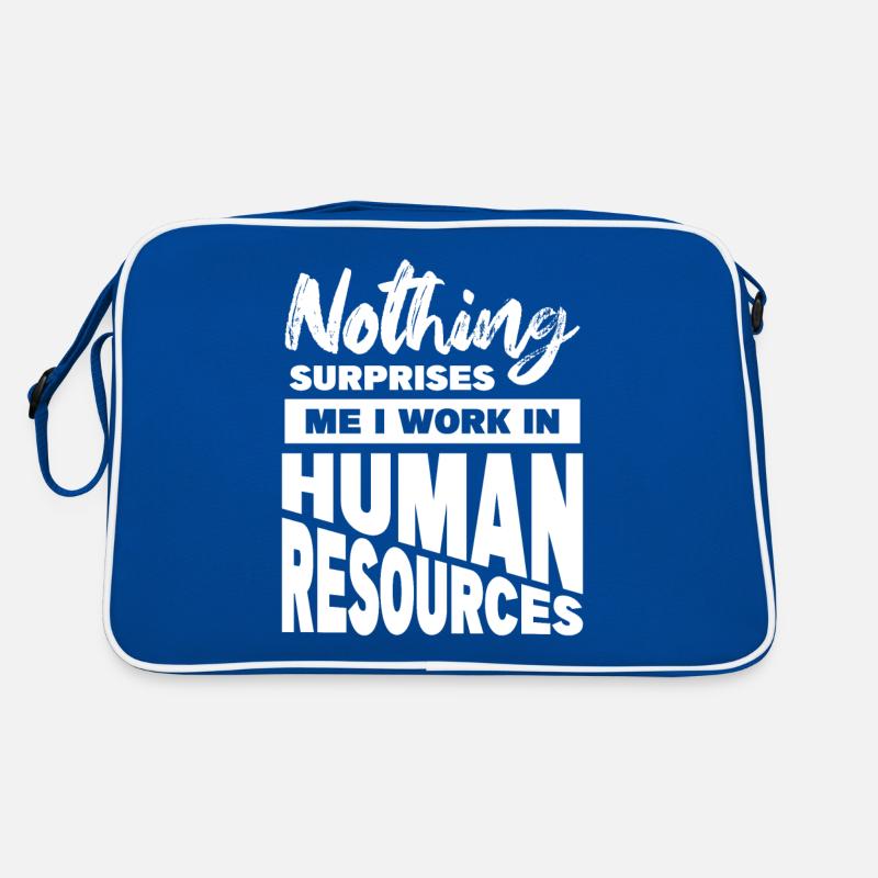 Nothing Surprises Me I Work In Human Resources - Retro Tasche - Blau/Weiß