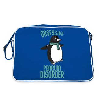 Besessene Pinguin - Retro Tasche - Blau/Weiß - Hinten