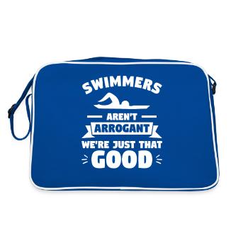 Swimmers Aren't Arrogant We're Just That Good - Retro Bag - blue/white - Back