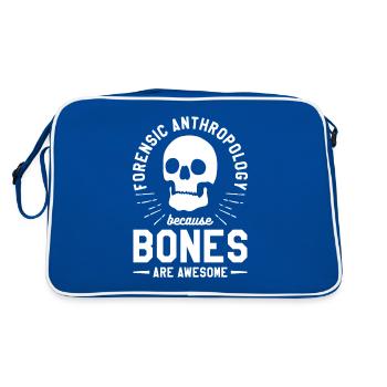 Forensic Anthropology Because Bones Are Awesome - Retro Bag - blue/white - Back