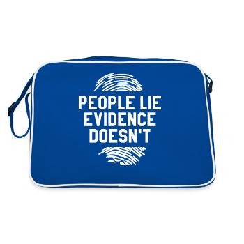 People Lie Evidence Doesn't Detective - Retro Bag - blue/white - Back