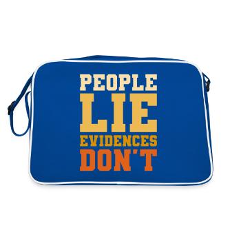 People Lie Evidence Don't Forensic Investigator - Retro Bag - blue/white - Back
