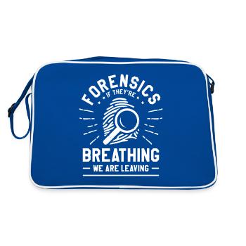 Forensics If They're Breathing We Are Living - Retro Tasche - Blau/Weiß - Hinten