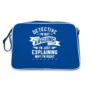 Detective I'm Not Arguing I'm Just Explaining Why - Retro Tasche - Blau/Weiß - Hinten