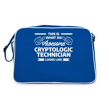 This Is What An Awesome Cryptologic Technician - Retro Bag - blue/white - Back