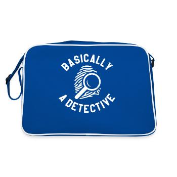Basically A Detective Forensic Investigation - Retro Bag - blue/white - Back