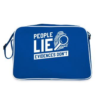 People Lie Evidence Don't Forensic Investigator - Retro Bag - blue/white - Back