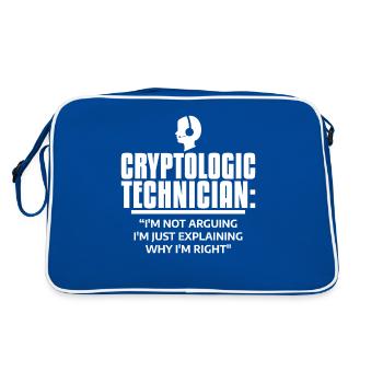 Cryptologic Technician I'm Just Explaining Why I'm - Retro Bag - blue/white - Back