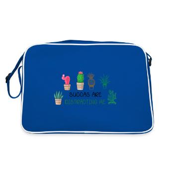 Les plantes succulentes me distraient plante hobby botaniquement - Sac Retro - bleu/blanc - Dos