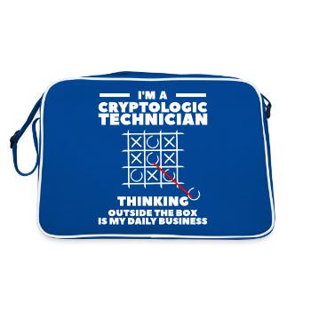 I'm A Cryptologic Technician Thinking Outside The - Retro Bag - blue/white - Back