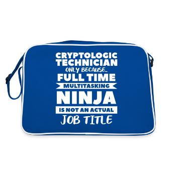 Multitasking Ninja Is Not An Actual Job Title - Retro Bag - blue/white - Back