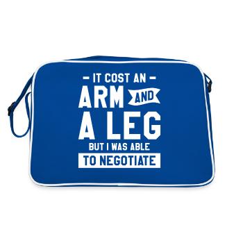 It Cost An Arm And A Leg But I Was Able To - Retro Bag - blue/white - Back