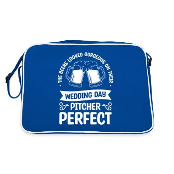 Beers Looked Gorgeous On Their Wedding Day Pitcher - Retro Tasche - Blau/Weiß - Hinten