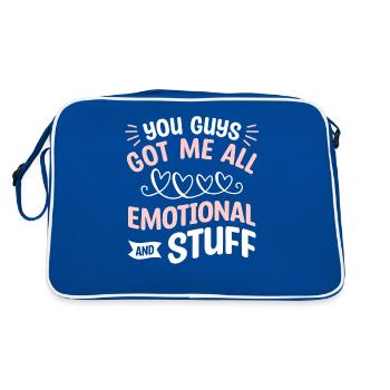 You Guys Got Me All Emotional And Stuff Marriage - Retro Tasche - Blau/Weiß - Hinten