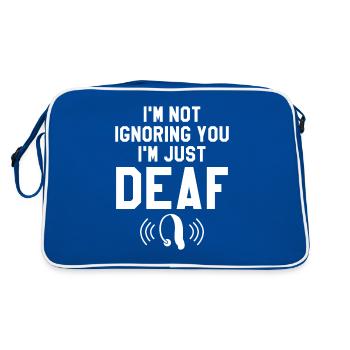 Je ne t’ignore pas, je suis juste une conscience sourde - Sac Retro - bleu/blanc - Dos