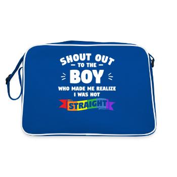 Shout Out To The Boy Who Made Me Realize I Was Not - Retro Bag - blue/white - Back