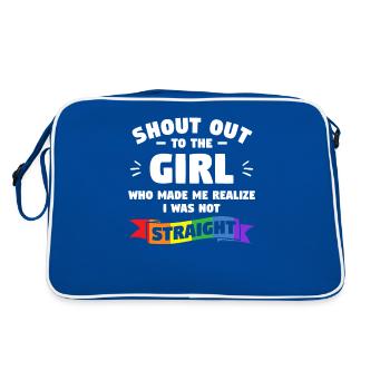 Shout Out To The Girl Who Made Me Realize I Was - Retro Bag - blue/white - Back