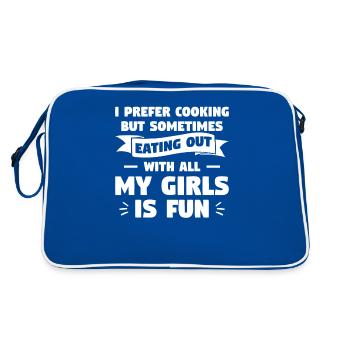 Sometimes Eating Out With All My Girls Is Fun LGBT - Retro Bag - blue/white - Back
