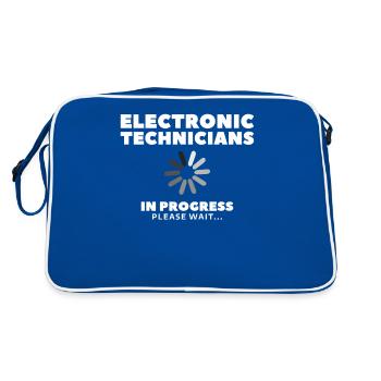 Techniciens en électronique en cours Veuillez patienter - Sac Retro - bleu/blanc - Dos