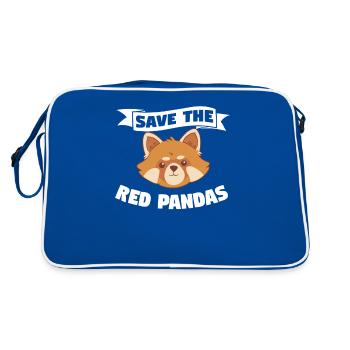 Sauvez l’amoureux des pandas roux - Sac Retro - bleu/blanc - Dos