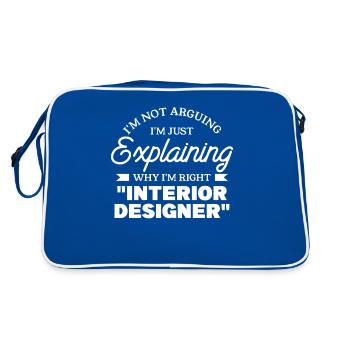I'm Just Explaining Why I'm Right Interior - Retro Tasche - Blau/Weiß - Hinten