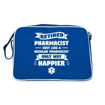 Retired Pharmacist Just Like A Regular Pharmacist - Retro Bag - blue/white - Back