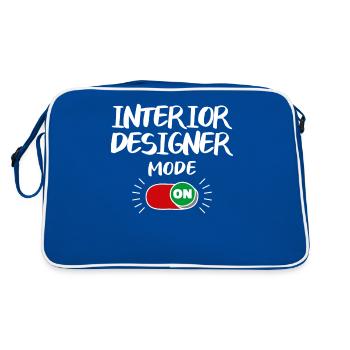 Interior Designer Mode On Architect Architecture - Retro Tasche - Blau/Weiß - Hinten
