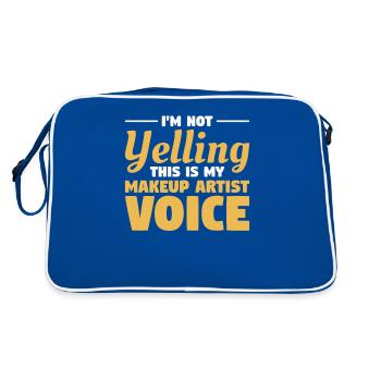 I'm Not Yelling This Is My Makeup Artist Voice - Retro Tasche - Blau/Weiß - Hinten