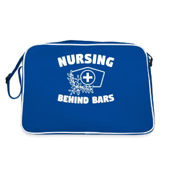 Nursing Behind Bars Correctional Officer Prison - Retro Bag - blue/white - Back
