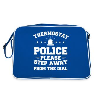 Thermostat Police Please Step Away From The Dial - Retro Bag - blue/white - Back