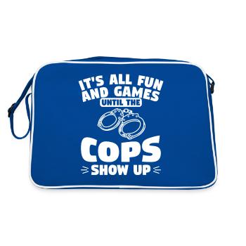 Tout est amusant et les jeux jusqu’à ce que les flics apparaissent - Sac Retro - bleu/blanc - Dos