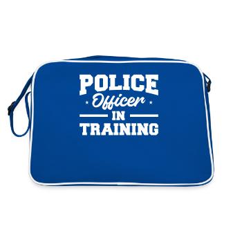 Police Officer In Training Law Enforcement Cop - Retro Bag - blue/white - Back