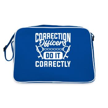 Correction Officer Do It Correctly Correctional - Retro Bag - blue/white - Back