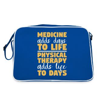 La médecine ajoute des jours à la vie La physiothérapie ajoute - Sac Retro - bleu/blanc - Dos
