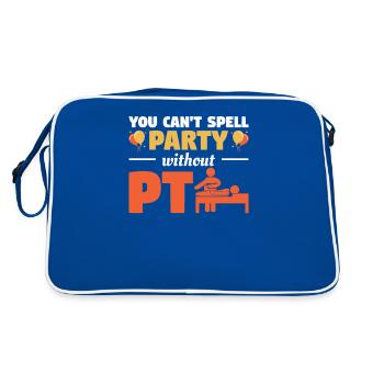 You Can't Spell Party Without PT Physical Therapy - Retro Tasche - Blau/Weiß - Hinten