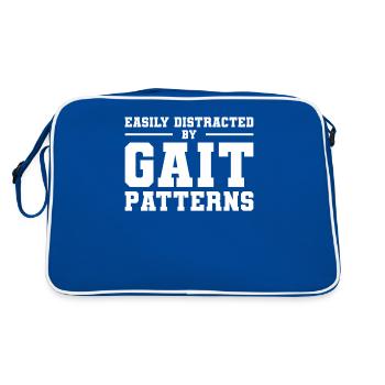 Easily Distracted By Gait Pattern Physical Therapy - Retro Bag - blue/white - Back