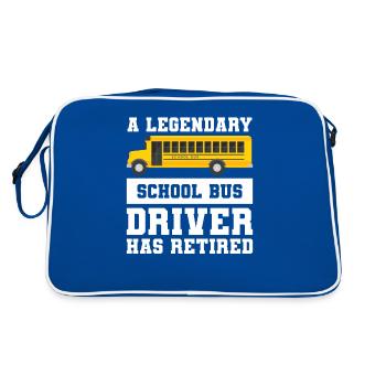 A Legendary School Bus Driver Has Retired - Retro Bag - blue/white - Back