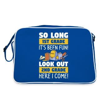 It's Been Fun Look Out 2nd Grade Here I Come - Retro Bag - blue/white - Back