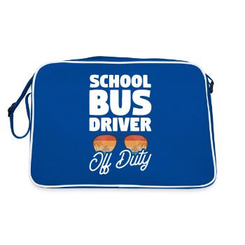 Chauffeur d’autobus scolaire en dehors des heures de service Retour à l’école - Sac Retro - bleu/blanc - Dos