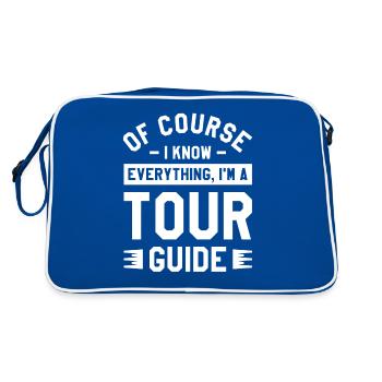 Bien sûr, je sais tout, je suis un guide touristique - Sac Retro - bleu/blanc - Dos