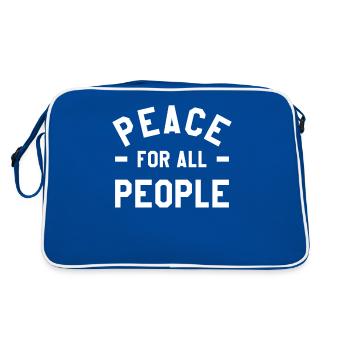 Paix pour tous les peuples Journée internationale de la paix - Sac Retro - bleu/blanc - Dos