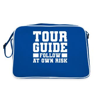 Tour Guide Follow At Own Risk - Retro Bag - blue/white - Back