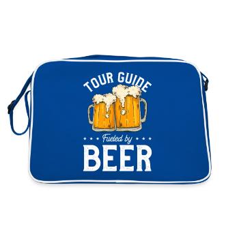 Tour Guide Fueled By Beer Tourist Guide Beer - Retro Bag - blue/white - Back