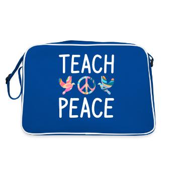 Enseigner la paix Journée mondiale de la paix - Sac Retro - bleu/blanc - Dos