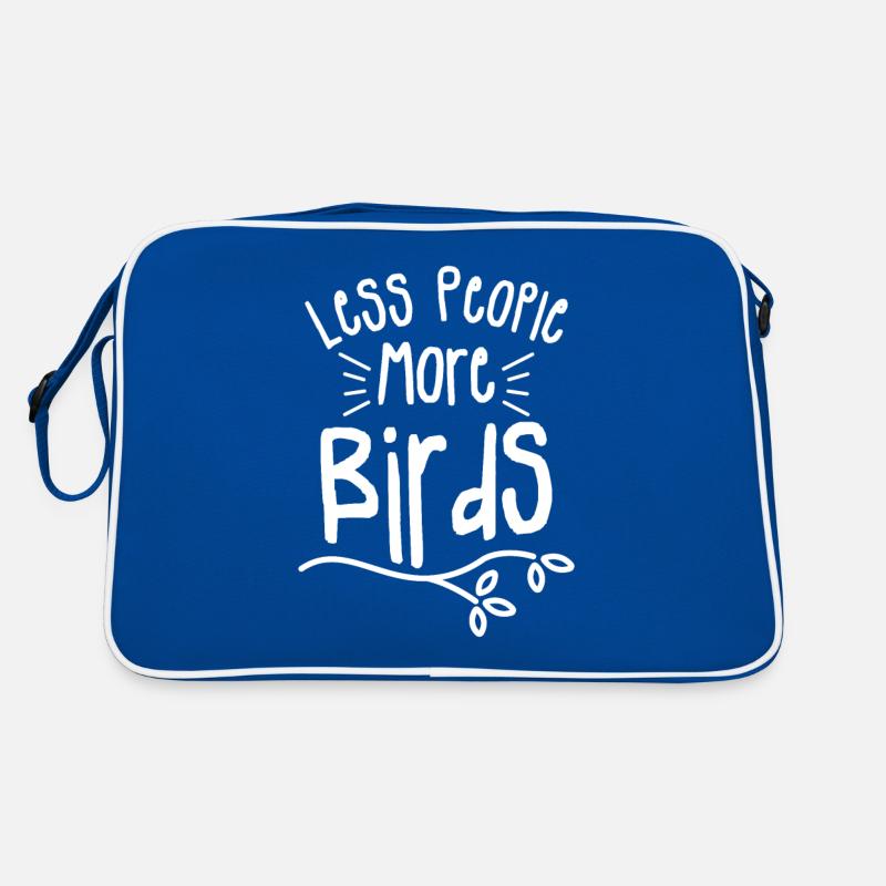 Less People More Birds Bird Lover Retro Tasche